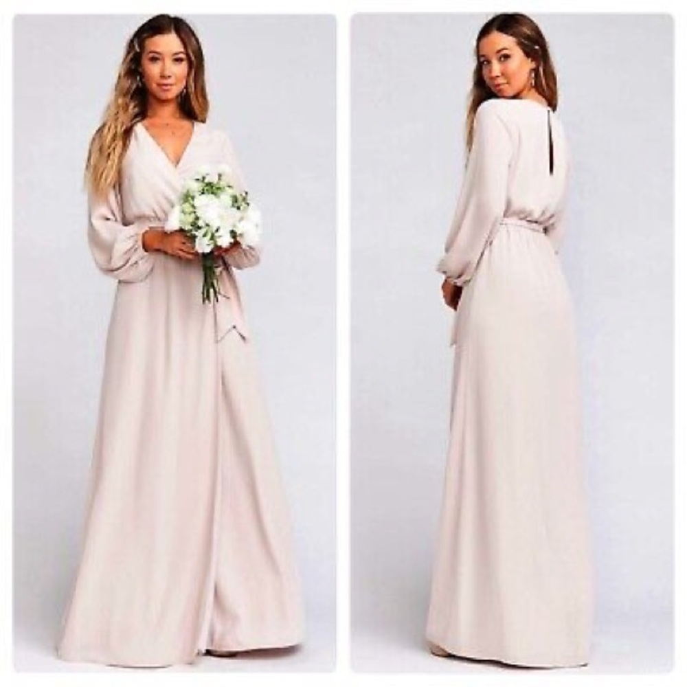 Show Me Your Mumu Long Sleeve Wrap Maxi Dress | Dusty Stone | X-Large